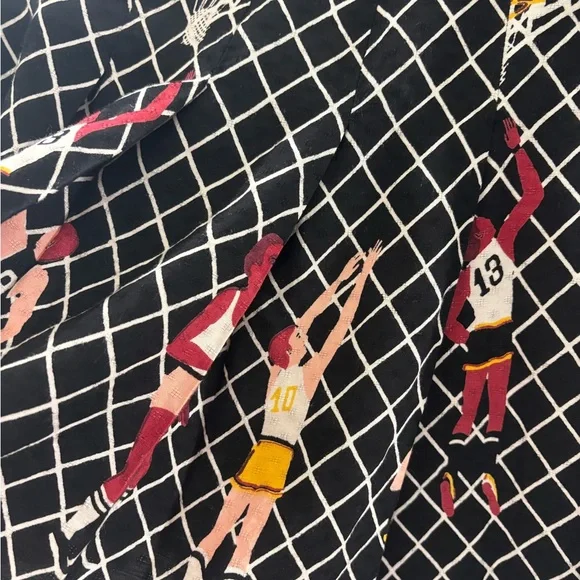 Urban Outfitters Cecile Pleated Basketball Sports Boho Peasant Street Mini Skirt - Picture 4 of 8